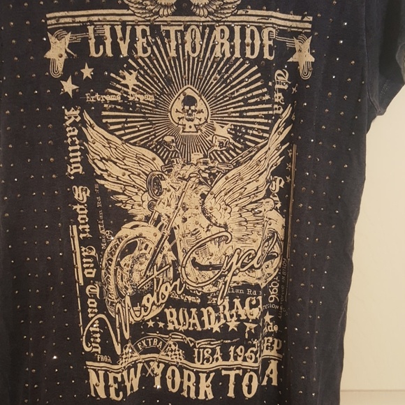 NWT beautiful biker shirt - Picture 2 of 2